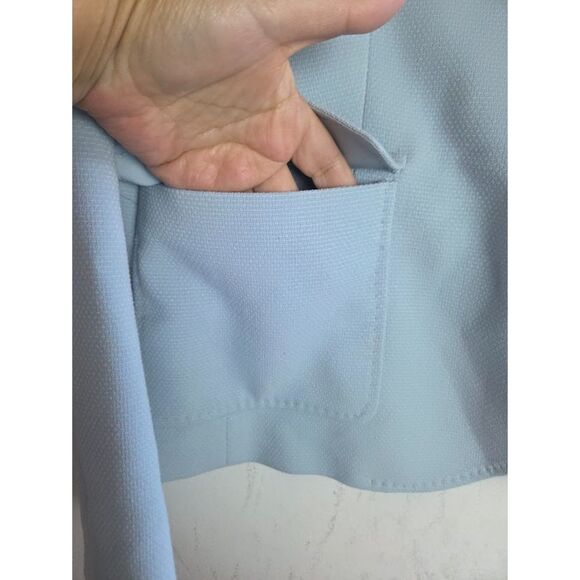 Talbots Light/Pastel Blue 1 Button Single Breasted Notch Lapel Blazer size 8 - Picture 7 of 16